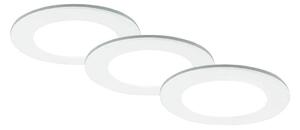 Brilo - SET 3x Lampada LED da incasso per bagni LED/4W/230V IP44 bianco