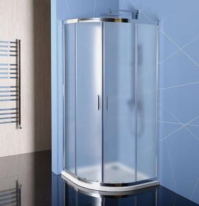 Polysan Easy Line - Schermo doccia a quarto di cerchio, 900x900 mm, vetro Brick EL2638