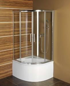 Polysan Selma - Box doccia a quarto di cerchio, 900x900 mm, alluminio lucido/vetro trasparente MD2516