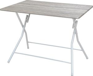 VivaGarden OUTLET - Tavolo da Giardino Pieghevole Rettangolare Dimensioni 120x80x75 cm colore Rovere Grigio - Bingo