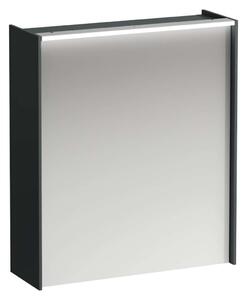 Laufen Lani - Mobiletto a specchio con illuminazione LED, 71x62x21 cm, 1 anta, cerniere a sinistra, grigio H4037311122661