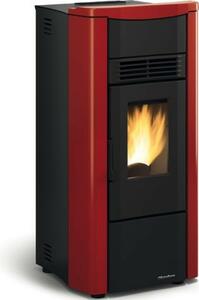 La Nordica-Extraflame Stufa a Pellet Canalizzata 8 kW Capacit Serbatoio 15 Kg Volume Riscaldabile 215 m3 colore Bordeaux - 1280556 Giusy Plus Evo 