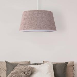 Lampada a sospensione Euluna Boucle, tessuto cappuccino, Ø 50 cm, 1 luce