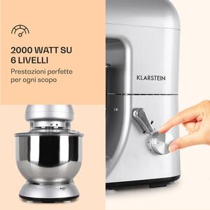 Klarstein Robot da cucina Bella 2000 W / 2,7 PS 5 litri in acciaio inossidabile senza BPA