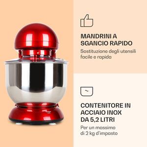 Klarstein Robot da cucina Bella 2000 W / 2,7 PS 5 litri in acciaio inossidabile senza BPA