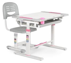 Blumfeldt Tommi XL - Set con scrivania per bambini e sedia, altezza regolabile, ergonomica, 4-10 anni