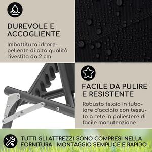 Blumfeldt Amalfi lettino, 70 x 37 x 200 cm, parasole, schienale regolabile su 5 livelli, tubo d'acciaio, resistente alle intemperie
