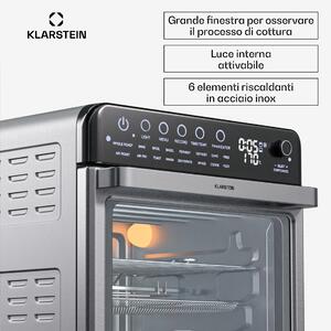 Klarstein Air Glaze Digital friggitrice ad aria, 2000W, 34L, 16 programmi, calore dall'alto e dal basso