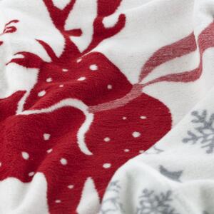 Coperta natalizia reversibile con cervo Larghezza: 150 cm | Lunghezza: 200 cm