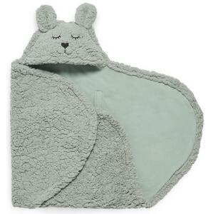Jollein - Coperta avvolgente in pile Bunny 100x105 cm Ash Green