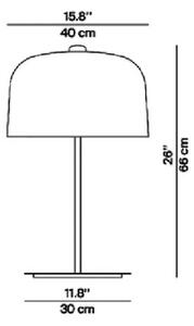 Luceplan Zile da tavolo nero satinato, alta 66 cm
