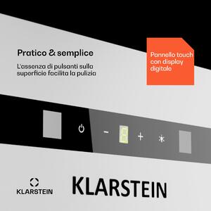 Klarstein Paolo 72 - Cappa aspirante da incasso, 72 cm, 520 m3/ora, LED, touch, A++