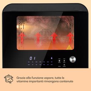 Klarstein Vita Pro - Friggitrice ad aria calda con cottura a vapore, 2450 W, 18 litri, 14 programmi, serbatoio da 800 ml