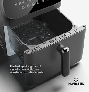 Klarstein AeroCrisp 9 Digital - Friggitrice ad aria calda, 1900 W, 9 L, 12 programmi, touch
