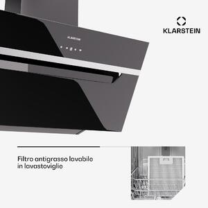 Klarstein BigBite 60 - Cappa aspirante, 60 cm, 303 m3/ora, schermo LED, frontale in vetro, app