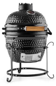 Klarstein Princesize barbecue Kamado grill in ceramica griglia in acciaio inox griglia affumicatore BBQ nero
