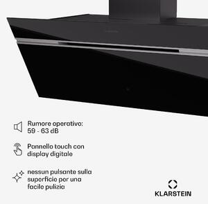 Klarstein Alina 3.0 90 - Cappa aspirante, 90 cm, 324 m3/ora, schermo LED, luce ambiente, WiFi