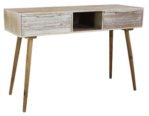 CHLOE - consolle con 2 cassetti in legno di paulownia e mdf industrial