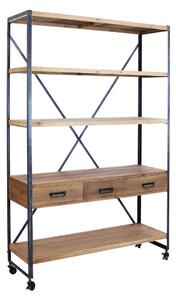 NEPO - libreria in legno e acciaio
