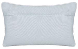 Set di 2 cuscini in cotone ricamati con motivo a cuoricini grigio 30 x 50 cm morbida imbottitura Beliani