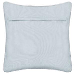Set di 2 cuscini in cotone ricamati con motivo a cuoricini grigio 45 x 45 cm morbida imbottitura Beliani