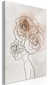 Quadro Anna and Roses (1 Part) Vertical