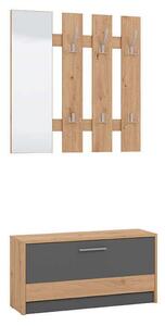 ADDIE - mobile ingresso appendiabiti moderno minimal in legno