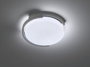 Plafoniera LED FHL easy, modello PEPE, rotonda, diametro 30 cm, grigia con diffusore in acrilico bianco
