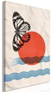 Quadro Butterfly and Sunrise (1 Part) Vertical