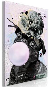 Quadro Pug With Bubble Gum (1 Part) Vertical