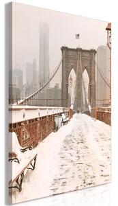 Quadro Brooklyn Bridge in Sepia (1 Part) Vertical