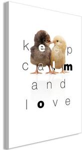 Quadro Keep Calm and Love (1 Part) Vertical