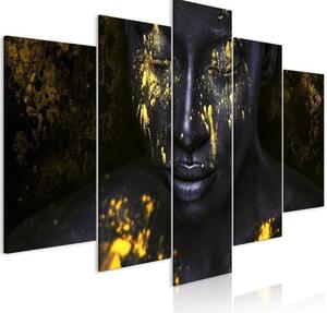 Quadro Bathed in Gold (5 Parts) Wide