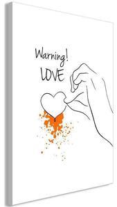 Quadro Warning! Love (1 Part) Vertical