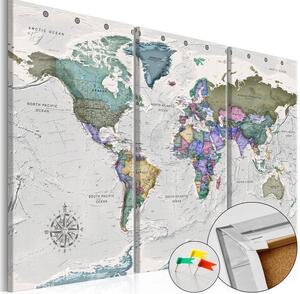 Quadri di sughero World Destinations (3 Parts) [Cork Map]