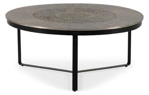 Tavolino da salotto rotondo nero/grigio opaco ø 90 cm Clarisa – MOME