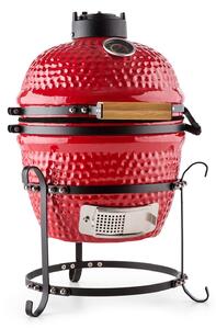 Klarstein Princesize barbecue Kamado grill in ceramica griglia in acciaio inox affumicatore BBQ rosso