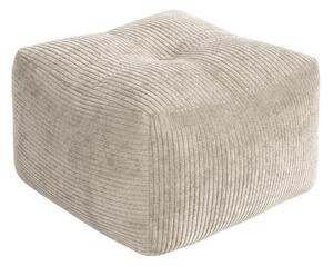 Poggiapiedi beige/color crema con rivestimento in velluto a coste Buddy – Karup