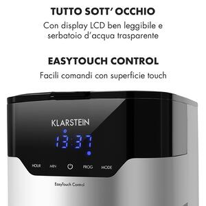 Klarstein Macchina del Caffe Arabica 800W EasyTouch Control argento/nero