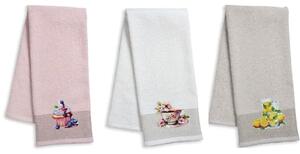 Strofinacci cucina 3 pezzi in cotone Vingi Ricami Fantasy