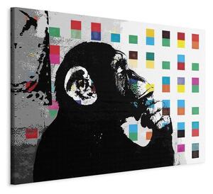 Quadro Banksy The Thinker Monkey