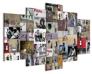 Quadro Art of Collage Banksy IV