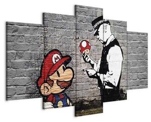 Quadro Super Mario Mushroom Cop (Banksy)