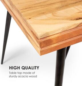 Besoa Vantor tavolo da pranzo struttura d'acciaio 175 x 78 x 80 cm legno