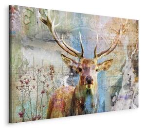Quadro Deer on Wood