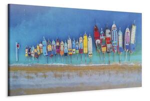 Quadro Colourful Boats (1 Part) Narrow