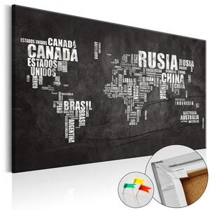 Quadri di sughero Spanish Geography [Cork Map Spanish Text]
