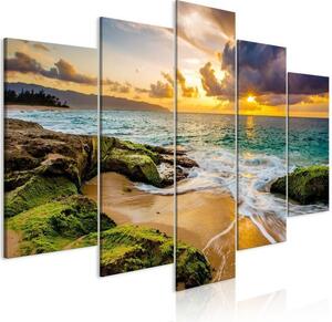 Quadro Turquoise Sea (5 Parts) Wide