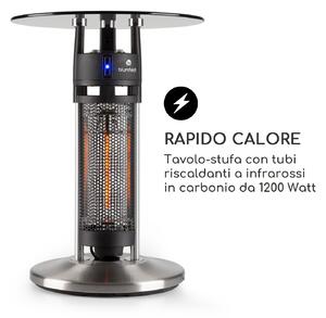 Blumfeldt Primal Heat 65 Tavolo Bistro Elemento Riscaldante Carbonio IR 1200 W LED 65 cm Vetro