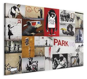 Quadro Banksy collage
